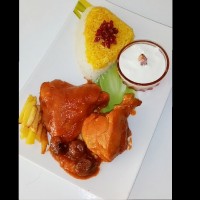 زرشک پلو با مرغ الو