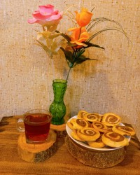 شیرینی تابه ای دو رنگ