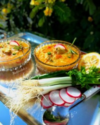 سوپ جو و مرغ