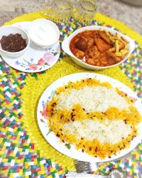 قیمه بادمجون مرغ