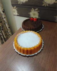 کیک شکلاتی کیک هل گلاب زعفران سفارشی مشتری عزیزم