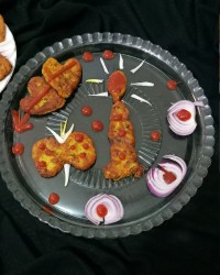 اینم ازهنردستای من در کوکوسیب زمینی نهارروزجمعه جاتون سبز