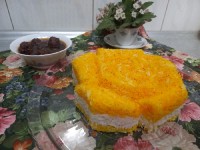 پلو زعفرانی با خورشت داود پاشا