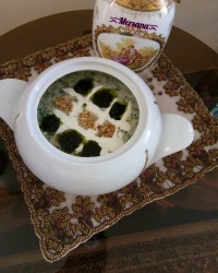 آش ماست،خاگینه مغز دار