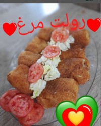 رولت سیب زمینی مرغ