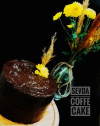 کیک قهوه با روکش گاناش