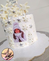 یه کیک زیبای دخترونه زمستونی