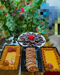 حلوا شیر خشک رنگینک حلوای خرما