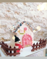 کیک کلبه برفی