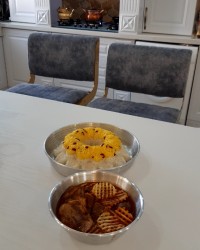 خورشت قیمه بادمجان (مهربونا فالو کنید و استوریها رو ازدست ندید)