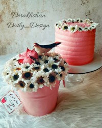 ست کیک و باکس گل روز مادر