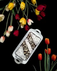 کیک نارگیلی با کاور گاناش