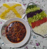 خورش خلال بادام کرمانشاهی
