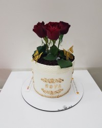 کیک گلدون برای روز مادر