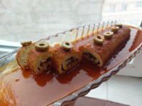 رولت مرغ با مغزها