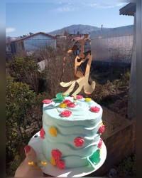 کیک روز مادر دختر گلم درست کرده