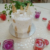 کیک با تم زمستان