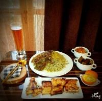 سبزی پلو ماهی با ته دیگ کاهو