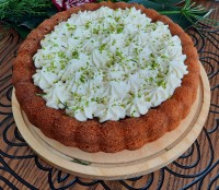 کیک بسبوسه با کرم پنیری