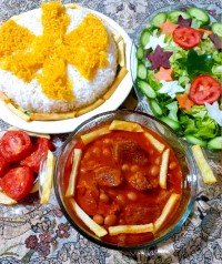 خورشت لوبیا چیتی