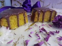 کیک پرتقالی با رویه گاناش❤️ کاره خودم ساحل