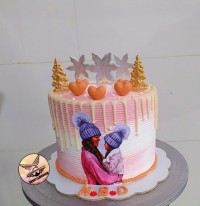 کیک مادرو دختری فیلینگ مخصوص وزن ۳/۴۰۰