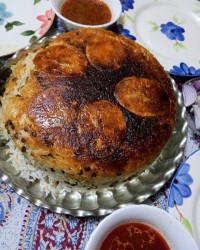 ته چین عدس پلو