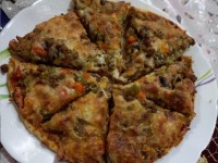 پیتزای گوشت و قارچ