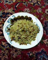 لوبیاپلو با گوشت قلقلی