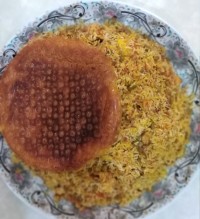 لوبیا پلو زعفرانی