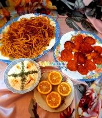 ماکارانی با ته دیگ سیب زمینی