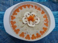 سوپ شیر و قارچ