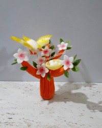 پرنده با شلغم درخت با هویج