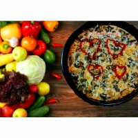 پیتزا قارچ وسوسیس خانگی