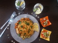 ماکارونی با مرغ