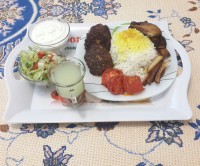 کتلت گوشت با سبزیجات (ناهار تکنفره)