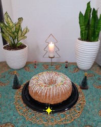 کیک هل و گلاب کنجدی