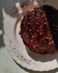 کیک بستنی توت فرنگی