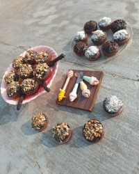 کاپ کیک شکلاتی مغزدار