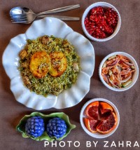 نخود پلو با مرغ