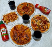 پیتزای قارچ و میگو