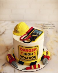 کیک تولد کیک برق کیک خامه ای