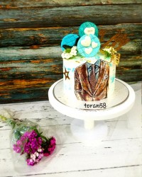 کیک نازه روز پدر برای همسرعزیزترازجاانم