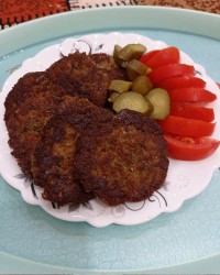 کتلت بادمجان با عدس