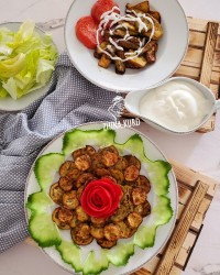 کدو بادمجان سرخ شده