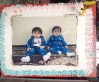 کیک تصویری تولد دوقلوهای عزیزم