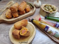 رول سوسیس و پنیر سوخاری
