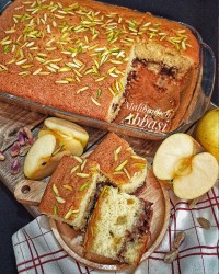 کیک اسلایسی سیب و دارچین تابه ای