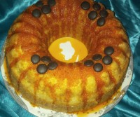 کیک پرتقالی پویش _ولادت_امام حسین (ع) اعیاد شعبانیه بر همه ی پاپیونی های عزیز مبارک