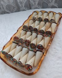 شیرینی قیفی بدون نیاز به پخت